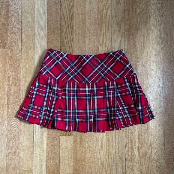 Vintage Forever 21 Plaid Pleated Skirt - Picture 1 of 4